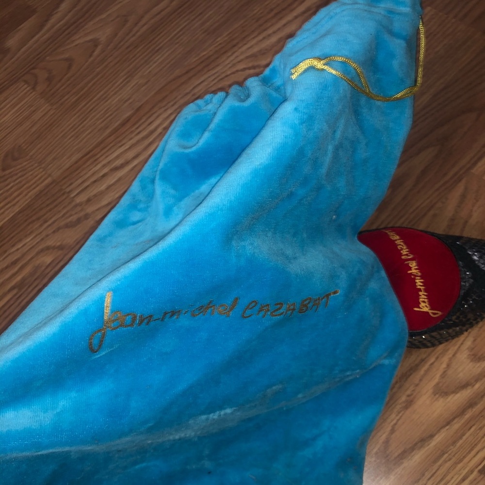 Jean-Michel Cazabat Metalic Python Embossed Wedge - image 5